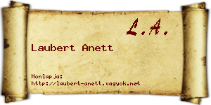 Laubert Anett névjegykártya